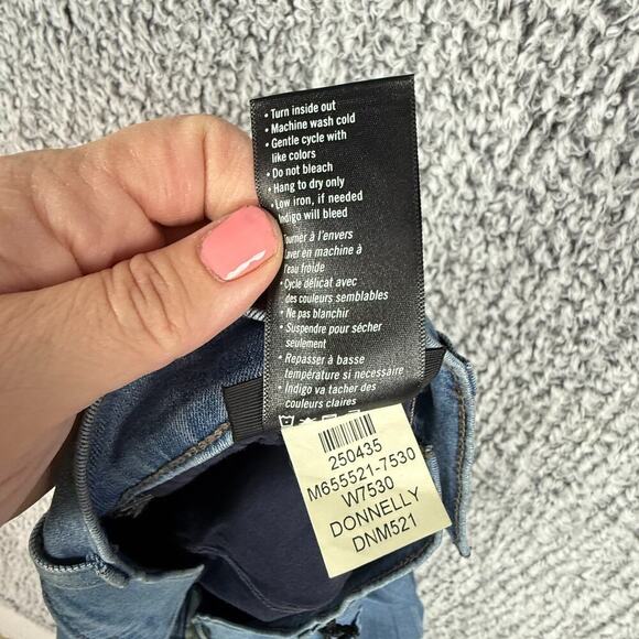 Paige Normandie Straight Leg Jeans Light Denim Donnelly Blue Jeans Sz 35 Men's - Picture 9 of 16